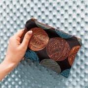 Bustina in canvas con la cerniera